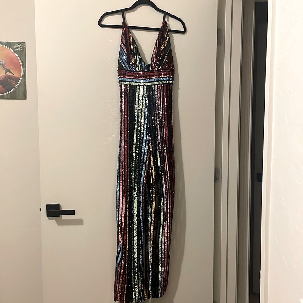 Rainbow Jumpsuit from Fashion Nova, wore once!